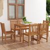 vidaXL 7-teiliges Garten-Ess-Set 120 x 70 cm Massivholz Teak