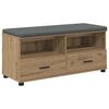 vidaXL Schuhbank mit Kissen Artisan-Eiche 100 x 38 x 46 cm