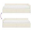vidaXL Eckbettgestell mit Matratze Sonstiges 2 pcs Creme Samt