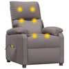 vidaXL Massagesessel Taupe Stoff