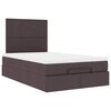 vidaXL Ottoman-Bett mit Matratze & LEDs Dunkelbraun 120x200 cm Stoff