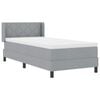 vidaXL Boxspringbett mit Matratze Hellgrau 200 x 90 cm Polyester