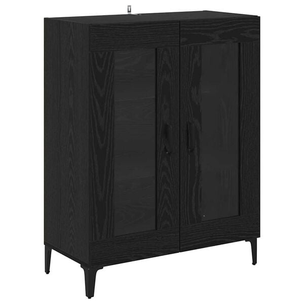 vidaXL Sideboard Schwarz Eichen-Optik 69,5 x 34 x 90 cm