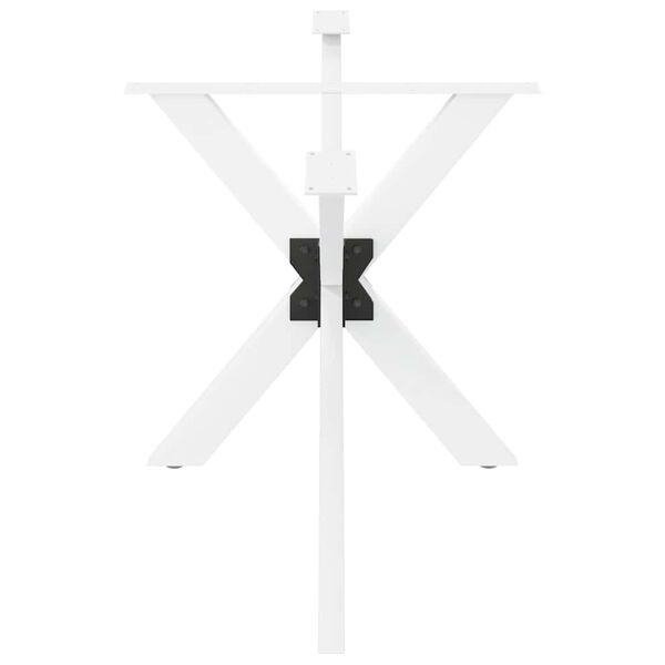 vidaXL Esstischbein in Spinnenform Wei&szlig; 150x78x(72-73) cm Stahl