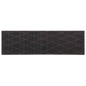 vidaXL K&uuml;chen Teppich anthrazit kariert 180 x 60 cm 100% Polyamid