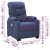 vidaXL Massagesessel mit Aufstehhilfe Blau Stoff