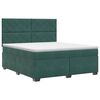 vidaXL Boxspringbett mit Matratze Dunkelgr&uuml;n 140 x 200 cm Samt