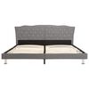 vidaXL Bett mit Memory-Schaum-Matratze Hellgrau Stoff 180&times;200 cm