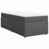 vidaXL Boxspringbett mit Matratze Dunkelgrau 100x200 cm Stoff