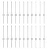 vidaXL Eingebetteter Zaunpfosten 22 Stk. Silber 80 cm
