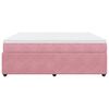 vidaXL Boxspringbett mit Matratze Rosa 200x200 cm Samt