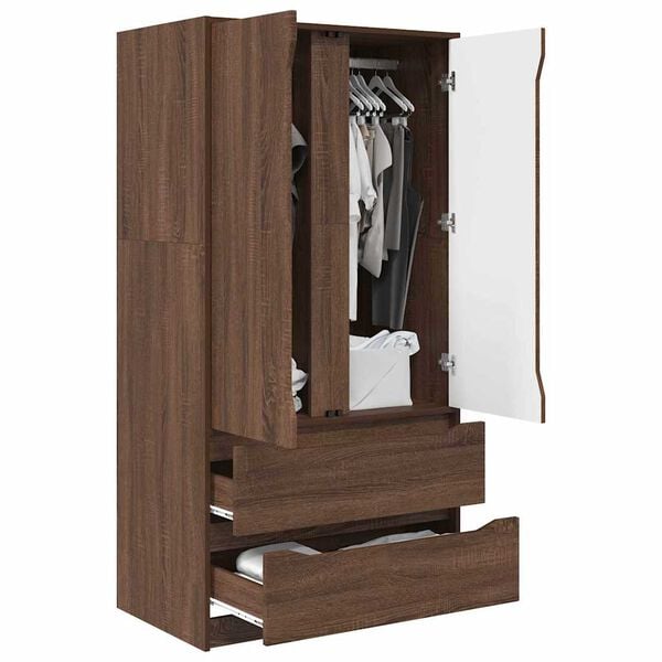 vidaXL Schrank Braun Eichen-Optik 79,5 x 49 x 156 cm Holzwerkstoff