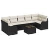 vidaXL Gartensofa-set Schwarz 55 x 55 x 37 cm Poly-Rattan