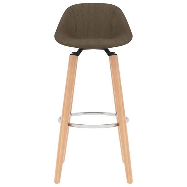 vidaXL Barhocker 2 Stk. Braun Stoff