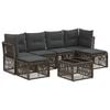 vidaXL Gartensofa-set 7 Stk. Grau Poly-Rattan