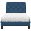vidaXL Bett mit Matratze Blau 90x200 cm Stoff
