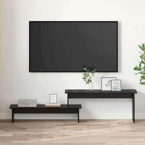 vidaXL TV-Schrankset Schwarz Eichen-Optik 180 x 30 x 43 cm