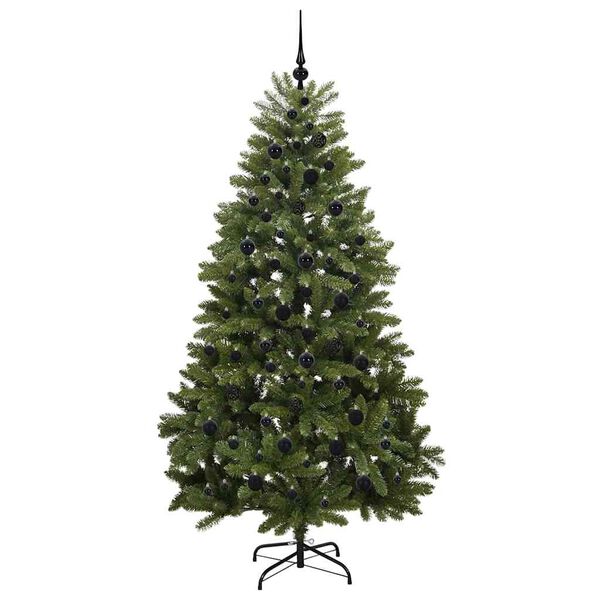 vidaXL K&uuml;nstlicher Weihnachtsbaum Gr&uuml;n 210 cm PVC und Metall
