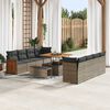 vidaXL Gartensofa-set mit Kissen 11 pcs Grau