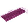 vidaXL Stufenmatten 15 Stk. 65x21x4 cm Violett Rechteckiger Rand