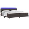 vidaXL Boxspringbett mit Matratze Dunkelbraun 200 x 200 cm Stoff