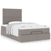 vidaXL Ottoman-Bett mit Matratze Taupe 120x200 cm Stoff