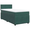 vidaXL Boxspringbett mit Matratze Dunkelgr&uuml;n 90x200 cm Samt
