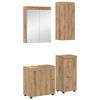 vidaXL Badezimmerm&ouml;bel-Set TULUM 4 Stk. Artisan-Eiche 60 x 34 x 63 cm