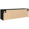 vidaXL Bad-Wandschrank Schwarz 100x25x30 cm Holzwerkstoff
