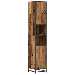 vidaXL Badezimmerm&ouml;bel-Set Altholz 35 x 37,5 x 188,5 cm Holzwerkstoff