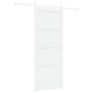 vidaXL Schiebet&uuml;r ORKDAL 83 x 202 cm Massives Kiefernholz Wei&szlig;