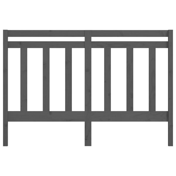 vidaXL Kopfteil Grau 166x4x100 cm Massivholz Kiefer