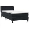 vidaXL Boxspringbett mit Matratze Schwarz 80x220 cm Samt