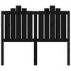 vidaXL Kopfteil Schwarz 126x4x110 cm Massivholz Kiefer