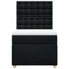 vidaXL Boxspringbett mit Matratze Schwarz 90x190 cm Stoff
