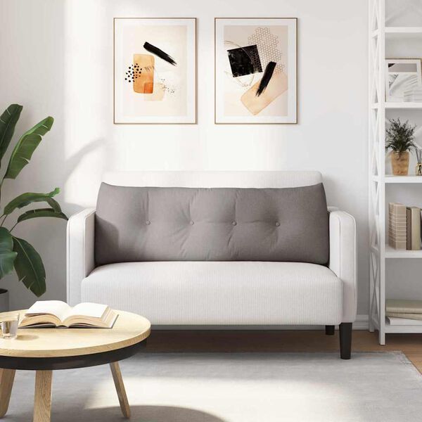 vidaXL R&uuml;cken Kissen Taupe 140 x 24 x 50 cm Stoff