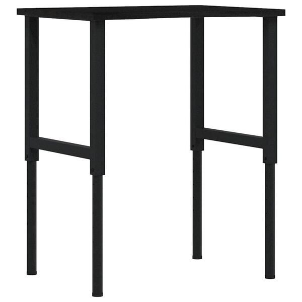 vidaXL Werkbank Dunkelbraun 80x60x(71,5-98) cm Massivholz Eiche