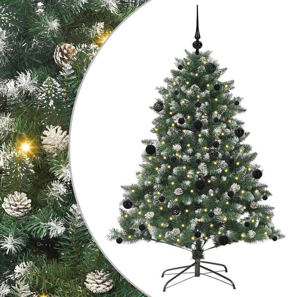 vidaXL K&uuml;nstlicher Weihnachtsbaum mit 150 LEDs mit St&auml;nder Gr&uuml;n 150 cm
