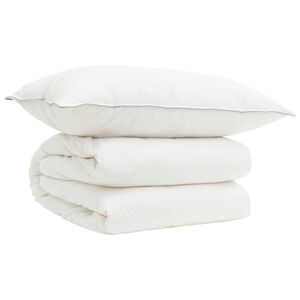 vidaXL Bettdecke und Kissen Set 2 stk. 135x200 cm 4 Jahreszeiten Wolle