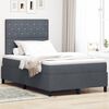 vidaXL Boxspringbett mit Matratze Dunkelgrau 120 x 190 cm Stoff