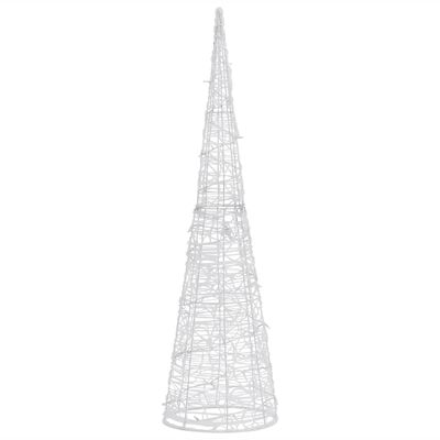 vidaXL LED-Kegel Acryl Weihnachtsdeko Pyramide Kaltweiß 90 cm