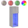 vidaXL TV-Schr&auml;nke mit LED-Leuchten 2 Stk. Grau Sonoma 30,5x30x90 cm