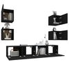 vidaXL 6-tlg. TV-Schrank-Set Schwarz Holzwerkstoff