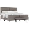 vidaXL Boxspringbett mit Matratze Taupe 200 x 200 cm Stoff