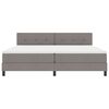 vidaXL Boxspringbett mit Matratze Taupe 200 x 200 cm Stoff