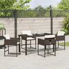 vidaXL Garten Essgruppe mit Kissen 5 pcs Braun Poly-Rattan