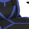 vidaXL Gaming-Stuhl mit Massagefunktion Schwarz und Blau Kunstleder