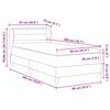 vidaXL Boxspringbett mit Matratze Schwarz 90 x 200 cm Stoff
