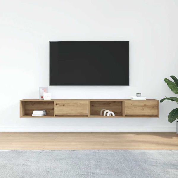 vidaXL TV-Schr&auml;nke 2 Stk. Artisan-Eiche 100x31x25,5 cm Holzwerkstoff