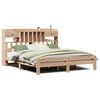 vidaXL Massivholzbett mit Regal ohne Matratze Wachsbraun 150x200 cm